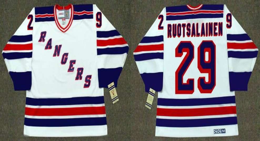 2019 Men New York Rangers #29 Ruotsalainen white CCM NHL jerseys->new york rangers->NHL Jersey